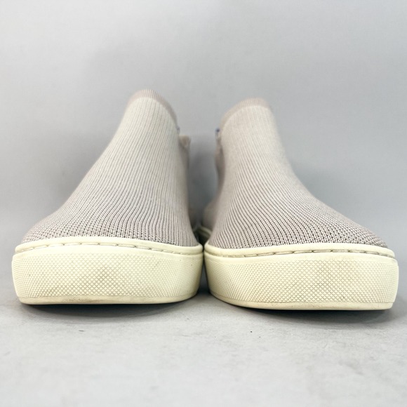 Rothys Womens 10.5 The Chelsea Boots Beige‎ Knit Sneaker Shoes Booties Pull On - Picture 2 of 12